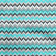 thumbnail image 1 of oneOone Viscose Chiffon Turquoise Blue Fabric Chevron Sewing Material Print Fabric By The Yard 42 Inch Wide-RW, 1 of 5