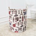 thumbnail image 1 of Waterproof Canvas Laundry Clothes Basket Storage Basket Folding Storage Box F, 1 of 2