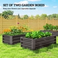 thumbnail image 4 of Outsunny Raised Garden Beds Set of 2, Galvanized Planter Box, Dark Grey, 4 of 10