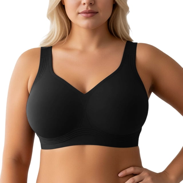 Supportive Wireless Full Coverage Bras for Everyday Comfort and Shape — Seamless Full Cup Uplift Full Support Wire-Free Bra for Plus Size All Seasons Everyday Wear