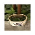 thumbnail image 3 of 10k Gold Men's Comfort-Fit Wedding 6MM Hand Etched Two Tone Band, 3 of 3