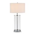 thumbnail image 3 of Henn&Hart 15" Clear Glass/Polished Nickel Metal/Glass/Fabric Table Lamp, 3 of 9