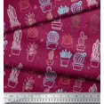 thumbnail image 3 of Soimoi Satin Silk Fabric Dot & Cactus Tree Print Sewing Fabric Yard 42 Inch Wide, 3 of 3