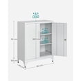 thumbnail image 3 of SONGMICS Garage Cabinet, Metal Storage Cabinet with Doors and Shelves, Office Cabinet for Home Office, Lockable File Cabinet, Multipurpose, for Study, Living Room, Matte Gray, 3 of 7