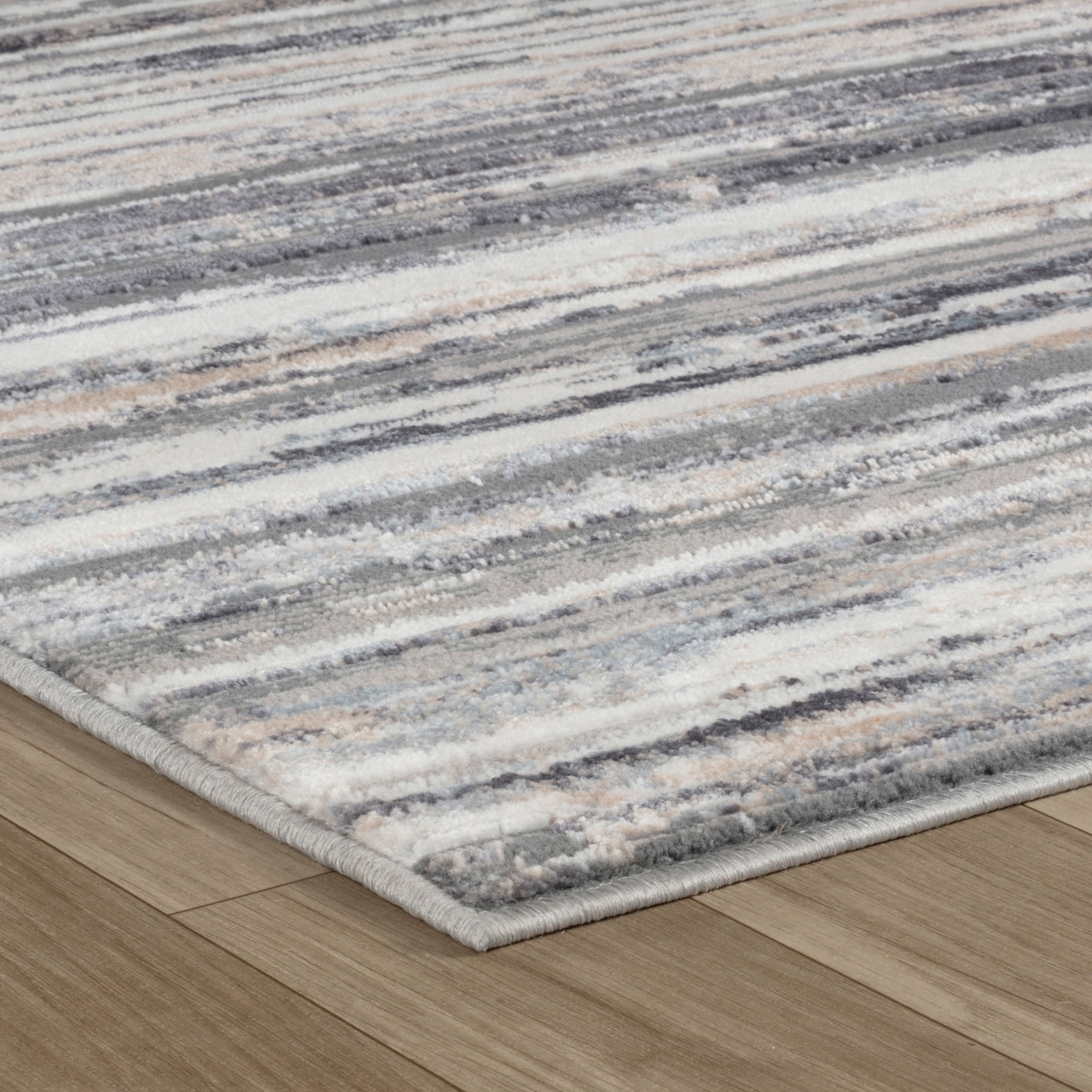 Tapis d'interieur Rug Branch Atlas Lines, bleu gris, abstrait - Salon, chambre, salle a manger et cuisine