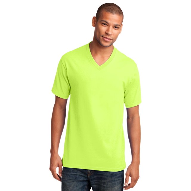 T-shirt à Col en V 100 % Coton 54 Oz