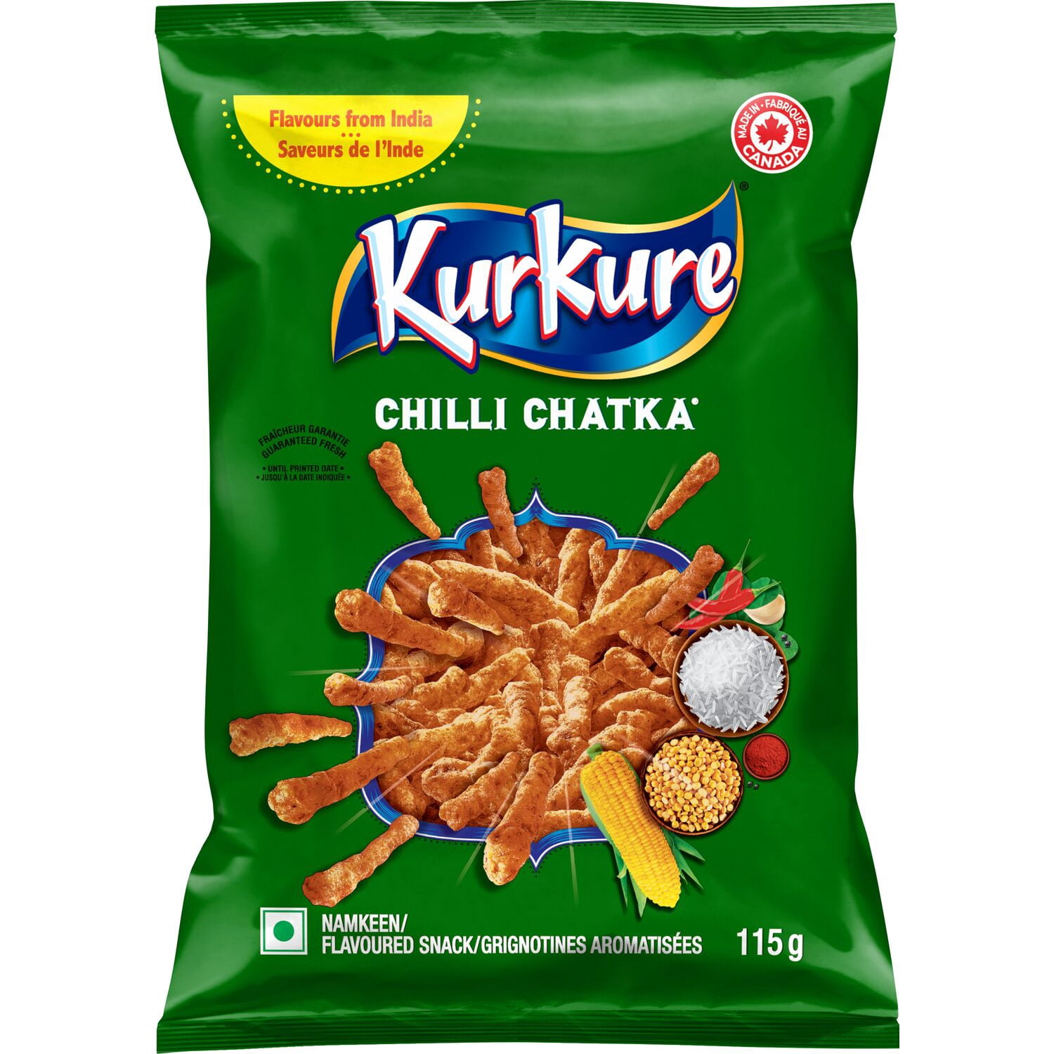 Grignotines aromatisées Kurkure Chilli Chatka