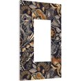 thumbnail image 2 of Nadoabtm Decorative Outlet Covers Paisley Pattern Flower Cashew Flower Plant 1 Gang Single Rocker Light Switch Cover Plate Wall Plates GFCI Faceplate for Bedroom Home Decor, 2 of 8