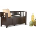 thumbnail image 2 of Simpli Home Acadian Banc d'Entrée Transitionnel en Bois de 48 Pouces Brun Brunette, 2 of 7