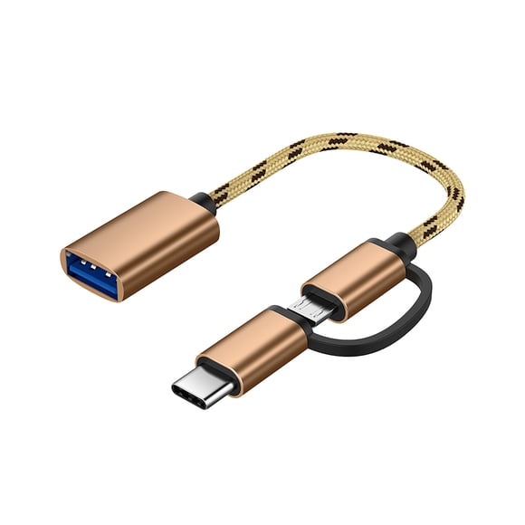 UsRHHA USB-C Adapter 2 in 1, USB C to USB 3.0 OTG Adapter, Type C & USB Cable Converter for Smartphone Tablet Laptop Data Sync Charging