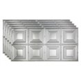 thumbnail image 1 of Fasade Decorative Vinyl Ceiling Panel 2ft x 4ft 5 Pack Brushed Aluminum, 1 of 5