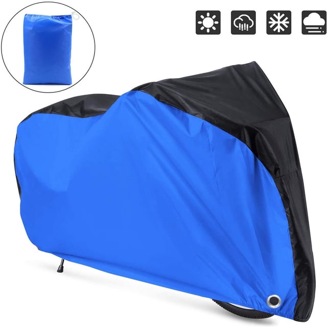 Housse de Vélo TG pour Rangement Extérieur, Housse de Bicyclette Imperméable Robuste avec Trous de Verrouillage, Protection Toutes Saisons contre la Pluie, le Soleil, la Neige, le Vent et la Poussière, Bleu