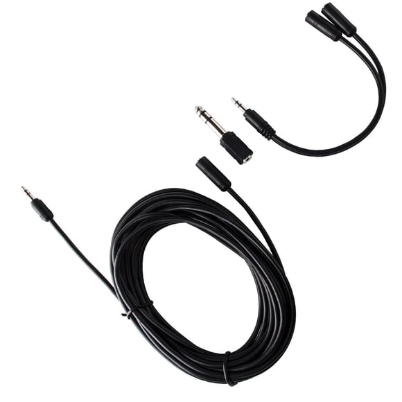 onn. 18 FT. 3.5 mm AUX Extension Audio Adapter Kit