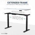 thumbnail image 3 of MotionGrey Height Adjustable German Electric Dual Motors Sit-to-Stand Computer Home Table and Office Standing Desk - Black Frame with Tabletop (165cmx60cmx2.5cm), 3 of 9
