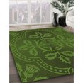 thumbnail image 3 of Ahgly Company Tapis d'Intérieur Lavable en Machine Carré Transitionnel Vert Forêt Foncé, 5 Pieds Carré, 3 of 7