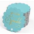 thumbnail image 4 of Inkdotpot 100 Pack Let Love Sparkle Wedding Favor Paper Tags Craft Real Gold Foil Hang Tags, 4 of 6