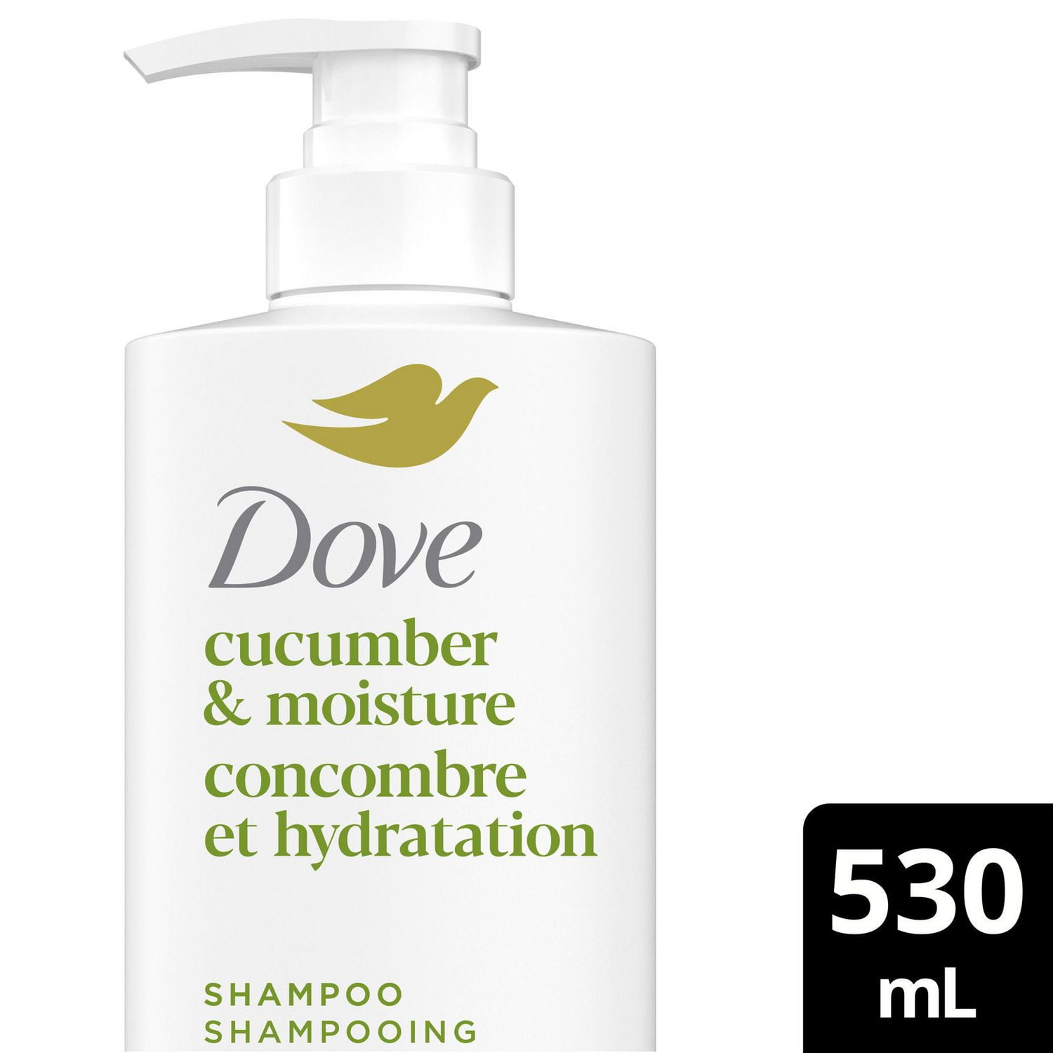 Dove Shampooing Concombre et Hydratation Soin des Protéines Bio, 530 ml