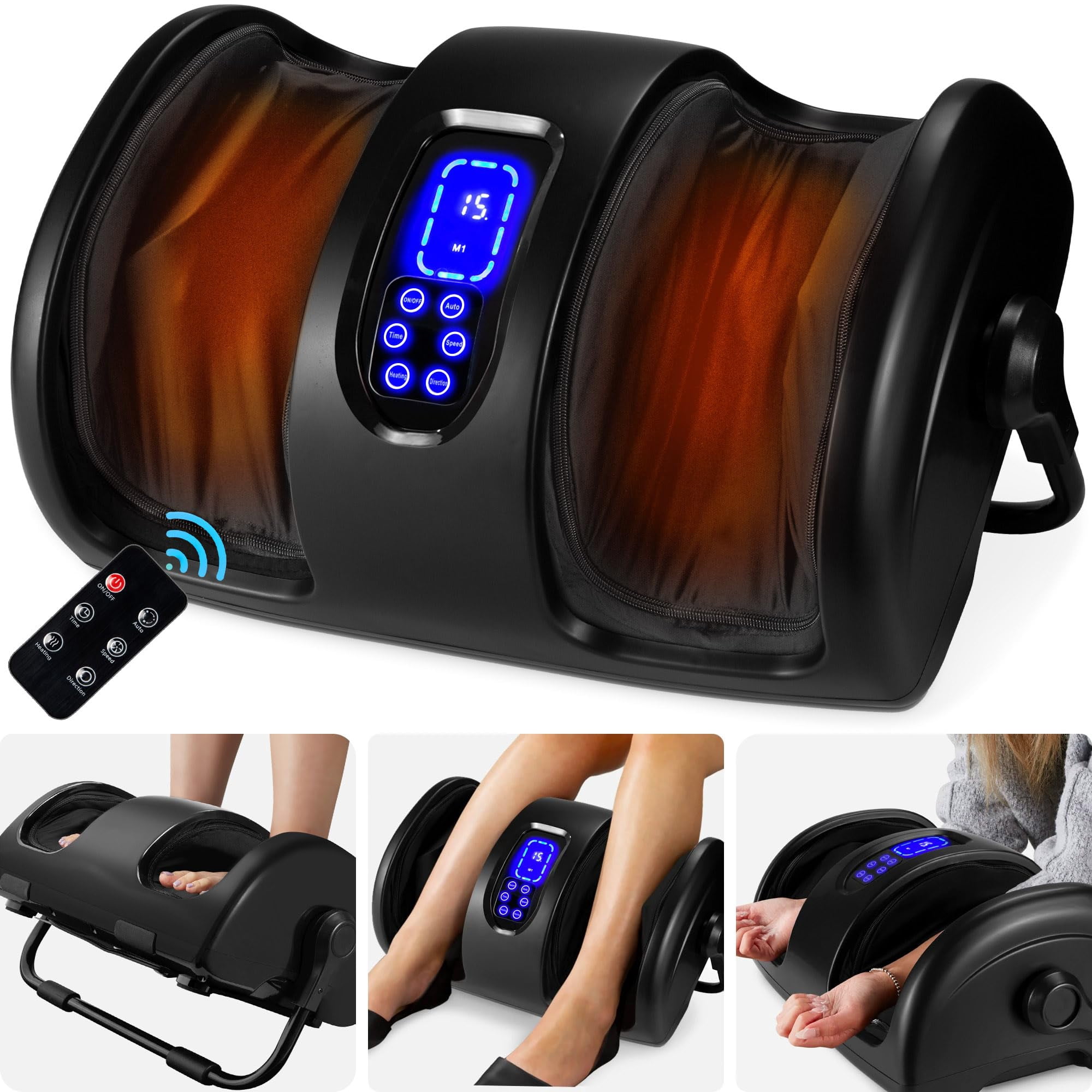 Best Choice Products Heated Foot Massager Machine Shiatsu Leg Massager