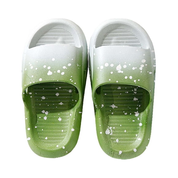 Toddler Slippers,Baby Girl Open Toe Soft Slippers Home Shoes Shoe Head Design Unisex Sandals,Kids Slippers,Green,7-9 Years