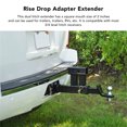 thumbnail image 4 of Adaptateur d'Attelage Double, Adaptateur d'Attelage de Remorque Rouille Portable 2 Pouces Revêtement en Poudre Noire en Acier Allié pour RV, 4 of 8