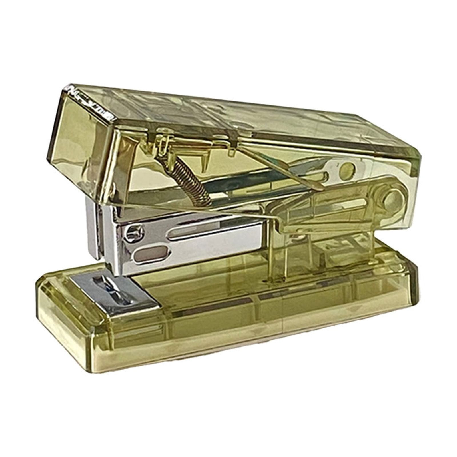 Yatlte Portable Transparent Mini Stapler – Clear Handheld Stapler w/ 1000 Staples, Ergonomic Grip for Office/Home & Students, Durable Acrylic Design