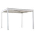 thumbnail image 3 of Sunjoy Pergola moderne en acier 10 x 10 pi avec auvent , blanc, 3 of 10