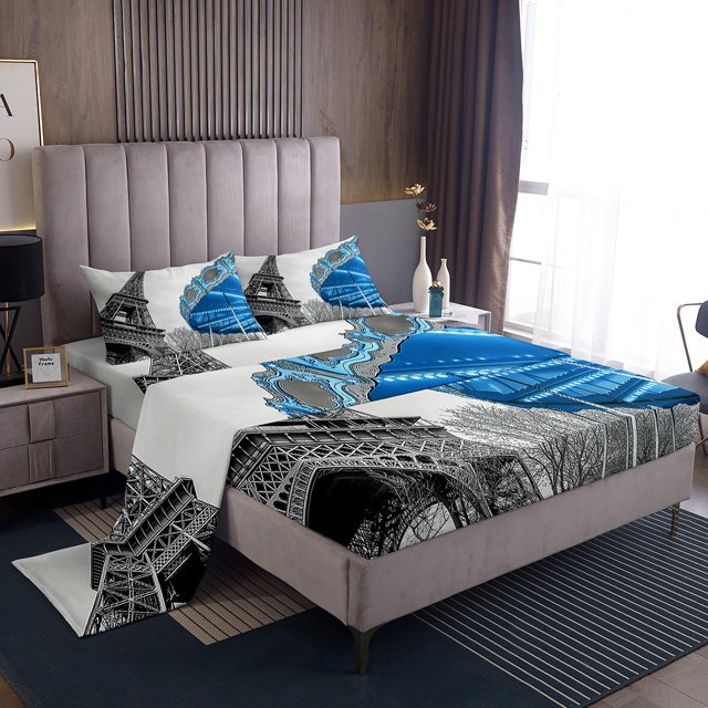 Erosebridal Cute Raccoon Full Sheet Sets for Kids, Sunflower Bedding Full Size, Rustic Animal Decor, 4pcs