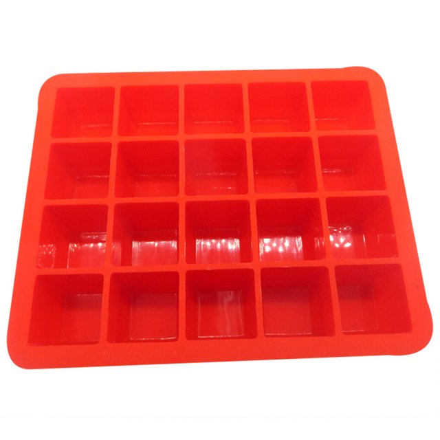 20 Cavity Food Grade silicone Flexible Reusable Stackable Ice cube molds Easy Release Ice Cube Tray Molds