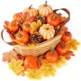 thumbnail image 3 of Ensemble de Citrouilles Artificielles Réalistes Fausses Citrouilles Décor pour l'Halloween, 3 of 10