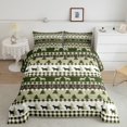 thumbnail image 2 of Highland Cow Bedding Set Full,Boho Vintage Tribal Cattle Buff Down Comforter,Farmhouse Animal Duvet Insert,Geometric Pine Tree Botanical Comforter Set with 2 Pillowcases All Season, 2 of 6