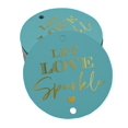 thumbnail image 1 of Inkdotpot Pack Of 100 Real Gold Foil Paper Tags Let Love Sparkle Wedding Favor Hang Tags, 1 of 6