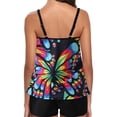 thumbnail image 4 of Women‘s Plus Size Tankini Swimsuits Two Piece Bathing Suits Tummy Control Swimwear Top With Boyshort, 4 of 8