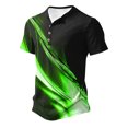 thumbnail image 1 of Mefallenssiah Hommes Hauts, Décolleté Hommes Décontracté Col Rond Impression Pull Sport Manches Courtes T Chemise Chemisier, 1 of 1