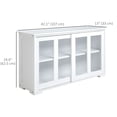 thumbnail image 3 of HOMCOM Buffet de Cuisine Armoire de Rangement Empilable avec Porte Coulissante en Verre, 3 of 10