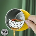thumbnail image 4 of Stainless Steel Tea Cup with Slag Separator Filter, 12.5x8.5x8.5cm, 304 Rust-Proof Material for Safe Brewing, Crescent Design for Tea Lovers & Home Use Hzhnb | Stainless Steel, Yellow, 4 of 9