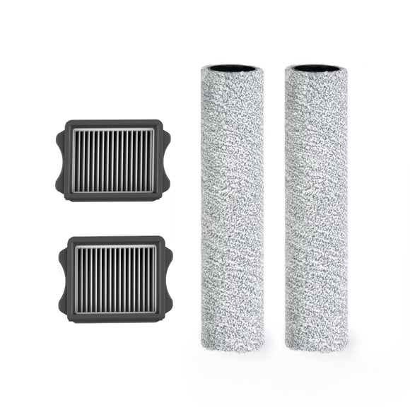 Tineco Replacement 2 Dry Filter & 2 Brush Roller for S9 Artist Pro, S9 Artist/ S7 Stretch/S6 Stretch Steam Series, S7 Artist, S7 Stretch Ultra, i5/i6 Stretch, Stretch S6