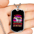 thumbnail image 2 of Mon Petit Chien Couleur Collier en Acier Inoxydable Ou 18k or Chien Tag 24" Chaîne, 2 of 8