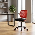 thumbnail image 1 of Homy Casa Red Kids Computer Chair, 17.7'' Adjustable Armless Rolling Chair for Bedroom Study Desk, 1 of 9
