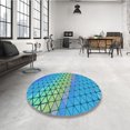 thumbnail image 4 of Ahgly Company Tapis de Zone Carré Lavable en Machine Turquoise Vert, 4 Pieds Carré, 4 of 7