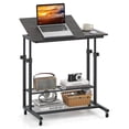 thumbnail image 1 of Costway Bureau Debout Mobile avec Plateau Inclinable Étagères de Rangement Roues pour Salon Gris, 1 of 10