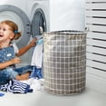 thumbnail image 4 of Hearth & Gear Patterned Linen Laundry Hamper Without Lid Large Open Top Stylish And Breathable Fabric For Bedroom Or Bathroom Easy And Durable Design Basketball Laundry Hamper Laundry Hamper with And, 4 of 5
