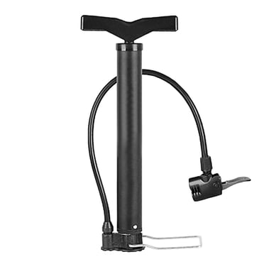 Pompe Portable à Haute Pression pour Gonflage de Bicyclette, Basketball, Voiture et Moto avec Pédales Antidérapantes et Construction Durable en Acier au Carbone