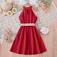 thumbnail image 4 of Kcodviy Robe Sans Manches Unie pour Tout-Petites Filles Robe de Princesse Robe de Danse Fête Filles Robe Lapin Robes Vêtements, 4 of 7