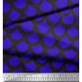 thumbnail image 2 of Soimoi Blue Poly Georgette Fabric Fish Animal Skin Printed Fabric 1 Yard 52 Inch Wide, 2 of 3
