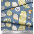 thumbnail image 3 of Soimoi Rayon Fabric Lemon Slice Jar,Cucumber & Ginger Vegetable Decor Fabric Printed Yard 42 Inch Wide, 3 of 3