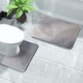 thumbnail image 4 of Fridja Summer Clearance Bathroom Rugs Sets 2 Piece Non Slip, Leaf Bath Mats for Bathroom Floor Set of 2, Ultra Soft and Quick Dry Bath Rugs, Machine Washable Rugs for Bathtub, Shower, Gray, 4 of 5