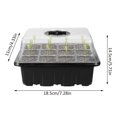thumbnail image 2 of Seedling Starter Kit Plastic 4Pcs 12 Holes Seed Starter Tray Kit with Adjustable Vents Seed Propagator Set with Transplant Tools Labels Plant Tools for Vegetable Fruit Seed, 2 of 10