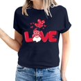 thumbnail image 2 of Pisexur T-shirt de la Saint-Valentin Haut T-shirt de la Saint-Valentin pour Femme Amour Imprimé T-shirt à Manches Courtes Haut à Manches Courtes Col Rond Haut/chemise, 2 of 5