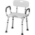 thumbnail image 2 of NOVA Medical Products Shower & Bath Chair with Back & Arms & Hygienic Design, White, 1 Count, 2 of 4