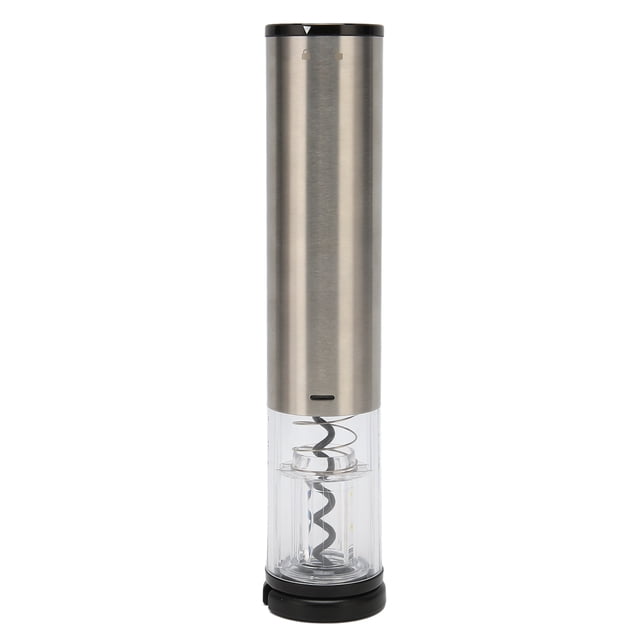 Wine Bottle Opener, Electric Wide Application Battery Powered Wine Opener Silver Easy Operation Portable With Corkscrew For Dinner For Camping